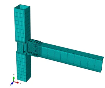 装配式钢框架梁柱节点有限元模型仿真(abaqus)的图2