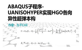 ABAQUS子程序-UANISOHYPER实现HGO各向异性超弹本构