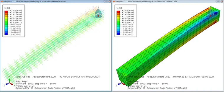 ABAQUS UEL二次开发（动力隐式C3D8自定义单元）的图6