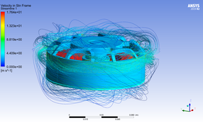 基于SCDM+Fluent Meshing+Fluent的无人机用无刷电机强制散热分析